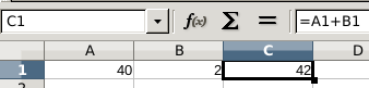 alt une formule dans un tableur